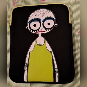 EUC RARE Y2K Marc Jacobs Will Broome Anna Sui Unisex Black Travel Tablet Case